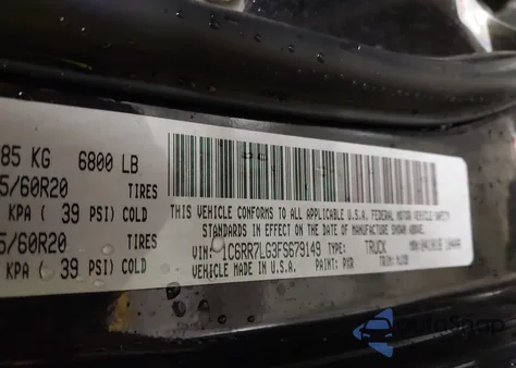 2015 Ram 1500 Big Horn from USA, damaged, VIN 1C6RR7LG3FS679149